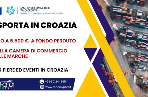Partecipa a fiere ed eventi in Croazia con il finanziamento a fondo perduto di 5.500€ della Camera di Commercio delle Marche