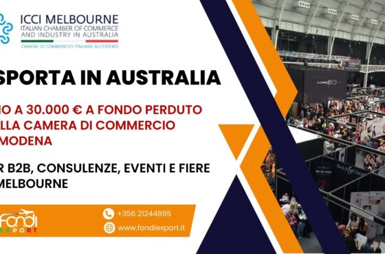 Opportunità per imprese modenesi: fino a 30.000 € di finanziamento a fondo perduto per sviluppare attività commerciali in Australia