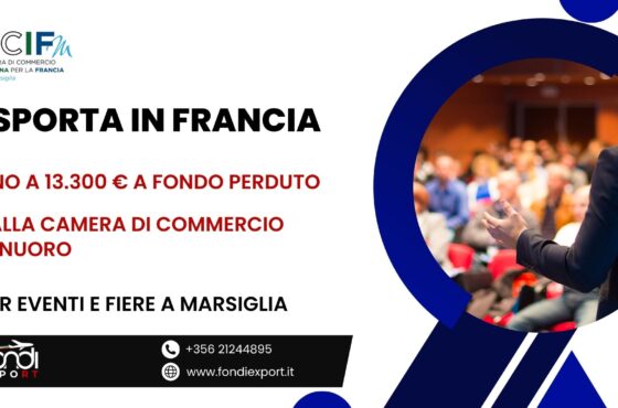 Un finanziamento a fondo perduto di 13.300 € è concesso alle imprese nuoresi per Eventi e Fiere in Francia
