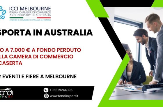 7.000 € di finanziamento a fondo perduto sono disponibili per le imprese casertane per Eventi e Fiere  in Australia