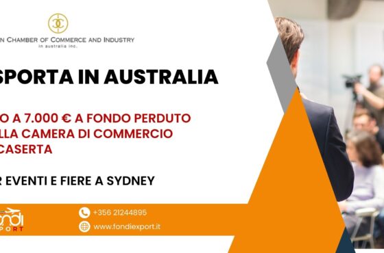 Finanziamento a fondo perduto di 7.000 € alle imprese casertane per Eventi e Fiere  in Australia
