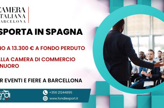 Finanziamento a fondo perduto di 13.300 € a disposizione delle imprese nuoresi per Eventi e Fiere in Spagna