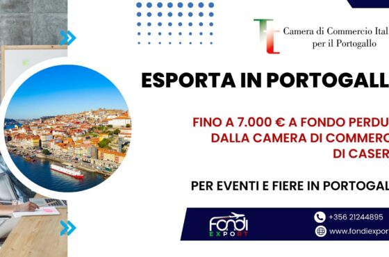 Le imprese casertane possono usufruire di un finanziamento a fondo perduto fino a 7.000 € in Portogallo