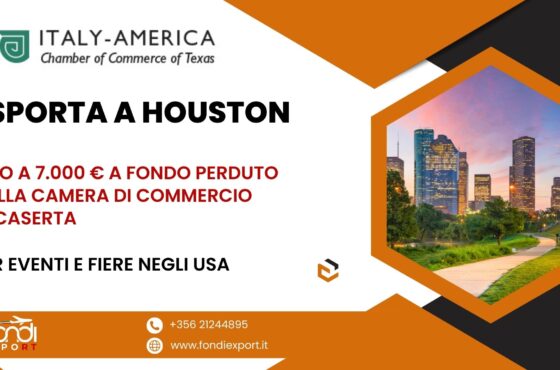 Con un finanziamento a fondo perduto di 7.000 € le aziende casertane possono sviluppare un’attività di business a Houston