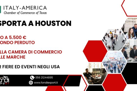 Stanziati 5.500 € per un finanziamento a fondo perduto alle imprese marchigiane per fiere ed eventi a Houston