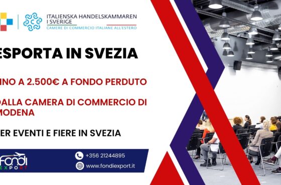 Con un finanziamento a fondo perduto di 2.500 € le aziende modenesi possono sviluppare un’attività internazionale in Svezia