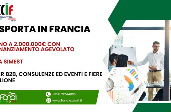 Le imprese italiane possono accedere ad un finanziamento agevolato di 2.000.000 € per lo sviluppo del proprio business in in Francia