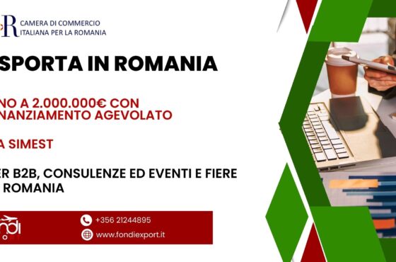 2.000.000 € di finanziamento agevolato per imprese italiane per Eventi e Fiere, B2B, Consulenze in Romania