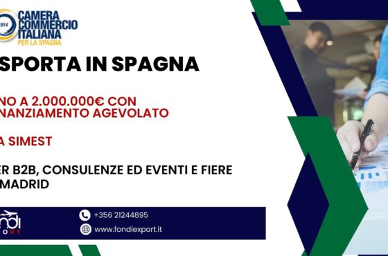 Le imprese italiane possono usufruire di un finanziamento agevolato con importo massimo di 2.000.000 € per sviluppare il proprio business in Spagna