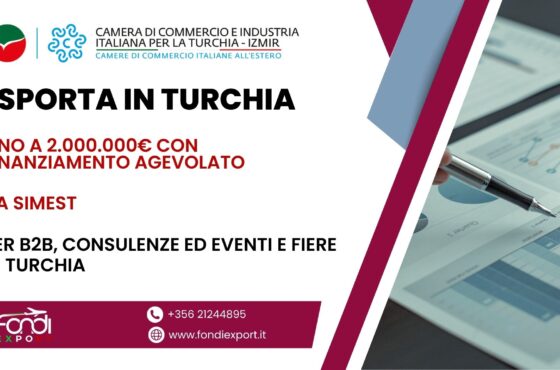 2.000.000 € di finanziamento agevolato sono disponibili per le imprese italiane per Eventi e Fiere, B2B, Consulenze in Turchia