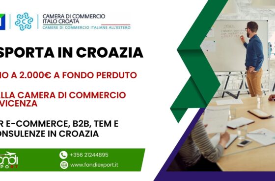 Le imprese vicentine possono accedere ad un finanziamento a fondo perduto di 2.000 € per lo sviluppo del proprio business in in Croazia
