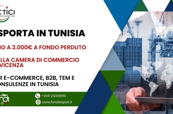 Consulenze, B2B, TEM, E-Commerce in Tunisia con il finanziamento a fondo perduto di 2.000 € della Camera di Commercio Vicenza