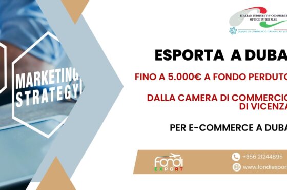 Fino a 5.000 € di finanziamento a fondo perduto alle imprese vicentine per fare business negli Emirati Arabi