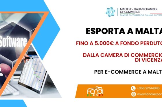 Con un finanziamento a fondo perduto di 5.000 € le aziende vicentine possono esportare i propri prodotti a Malta