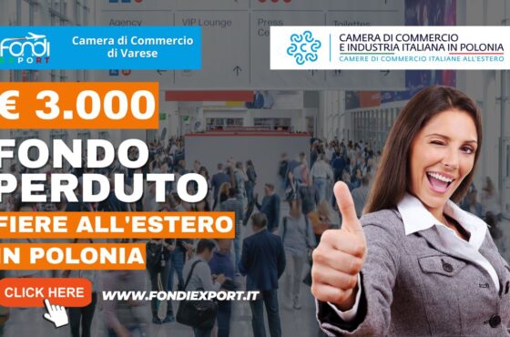 Un finanziamento a fondo perduto fino 5.000 € è offerto alle imprese marchigiane per esportare in Polonia