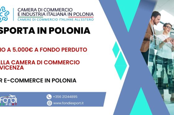 Le imprese vicentine che vogliono esportare in Polonia possono usufruire di un finanziamento a fondo perduto fino a 5.000 €