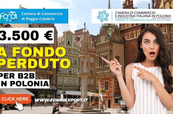 Camera di Commercio di Reggio Calabria: Sostegno alle aziende per l’export in Polonia con il finanziamento a fondo perduto di 3.500€