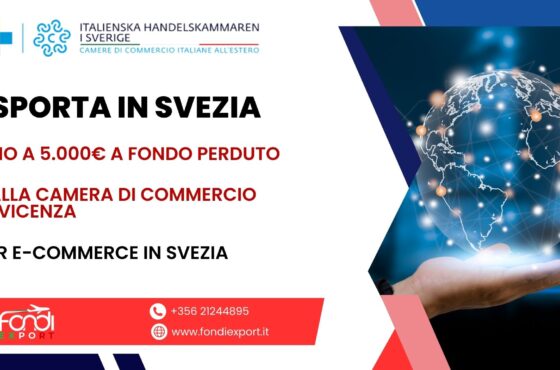 Camera di Commercio Vicenza: finanziamento a fondo perduto di 5.000 € per E-commerce in Svezia