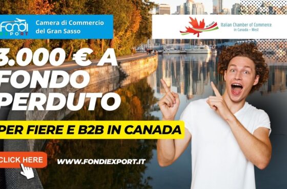 Le imprese abruzzesi che vogliono esportare a Vancouver possono usufruire di un finanziamento a fondo perduto fino a 3.000 €