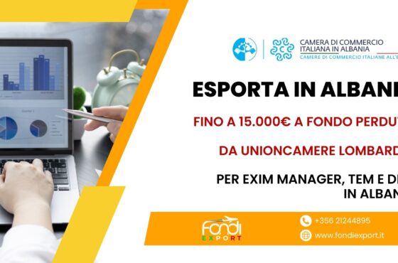 Un finanziamento a fondo perduto di 15.000 € è disponibile per le imprese lombarde per TEM e DEM a Tirana