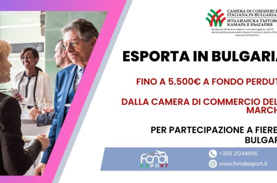 Sviluppa il tuo business in Bulgaria, le aziende marchigiane hanno a disposizione 5.500 € di finanziamento a fondo perduto