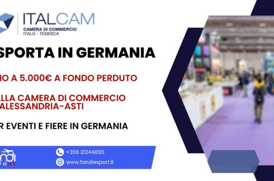 Con un finanziamento a fondo perduto di 5.000 € le aziende piemontesi possono esportare i propri prodotti in Germania