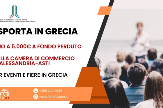 Opportunità per imprese piemontesi: fino a 5.000 € di finanziamento a fondo perduto per sviluppare attività commerciali in Grecia
