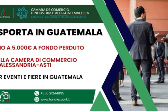 Opportunità di finanziamento: finanziamento a fondo perduto fino a 5.000 € per le imprese di piemontesi e le loro attività Partecipazione a eventi e fiere in Guatemala