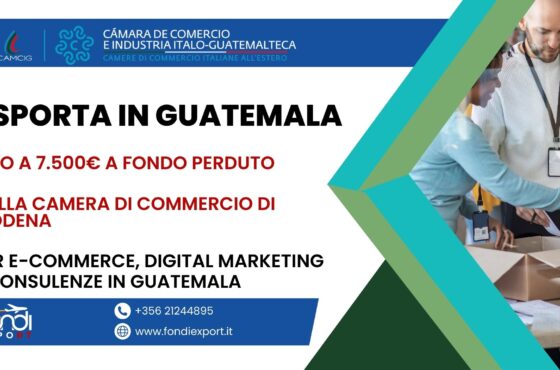 Con un finanziamento a fondo perduto di 7.500 € le aziende modenesi possono esportare i propri prodotti in Guatemala