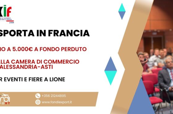 Finanziamento a fondo perduto di 5.000 € alle imprese piemontesi per Partecipazione a eventi e fiere in Francia