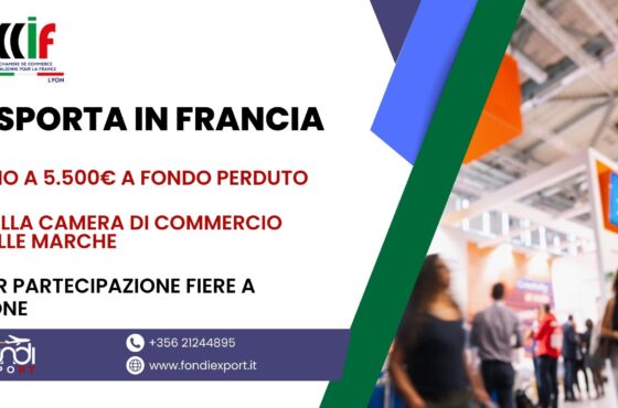 Finanziamento a fondo perduto di 5.500 € alle imprese marchigiane per fare business in Francia