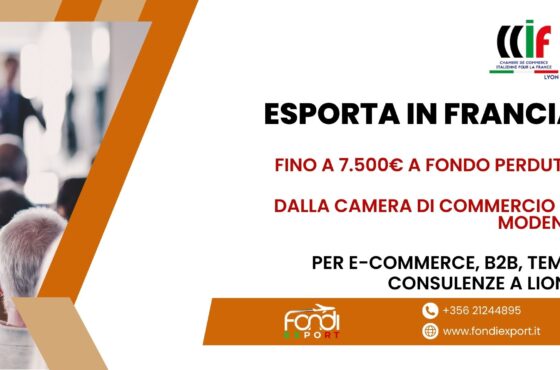 Sviluppa il tuo business in Francia, le aziende modenesi hanno a disposizione 7.500 € di finanziamento a fondo perduto