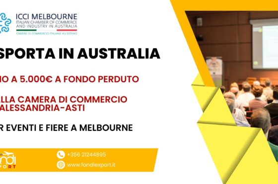 Finanziamento a fondo perduto di 5.000 € è disponibile per le imprese piemontesi che vogliono esportare in Australia