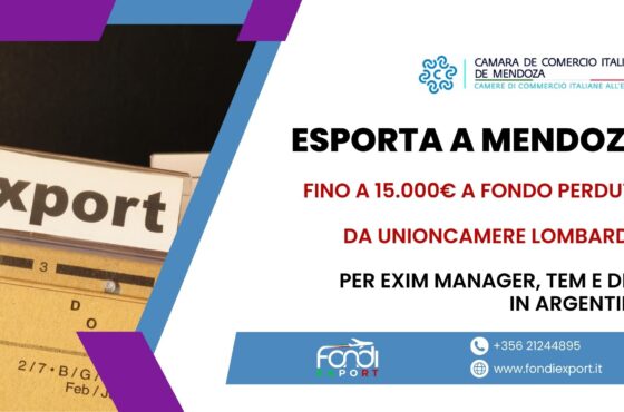 Le micro e piccole imprese lombarde possono accedere ad un finanziamento a fondo perduto di 15.000 € per lo sviluppo del proprio business in in Argentina