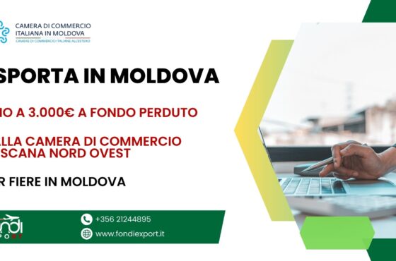 Finanziamento a fondo perduto di importo massimo fino a 3.000 € viene erogato alle imprese toscane per Partecipazione a fiere a Chişinău