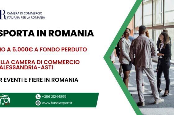 Finanziamento a fondo perduto fino 5.000 € per le aziende piemontesi per Partecipazione a eventi e fiere in Romania