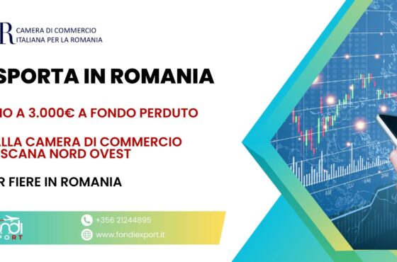 Finanziamento a fondo perduto di 3.000 € alle imprese toscane per Partecipazione a fiere in Romania