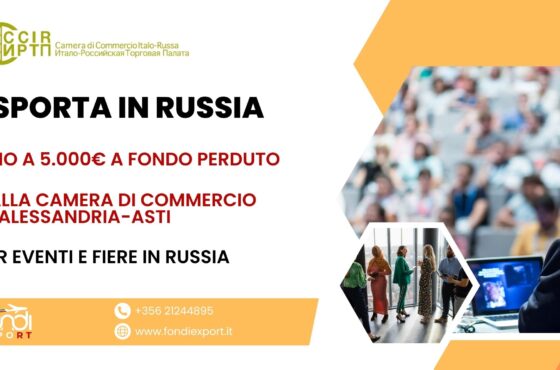 Finanziamento a fondo perduto di 5.000 € alle imprese piemontesi per fare business in Russia