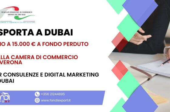 Digitalizzazione, Consulenze e Formazione negli Emirati Arabi con il voucher di 15.000 € della Camera di commercio di Verona