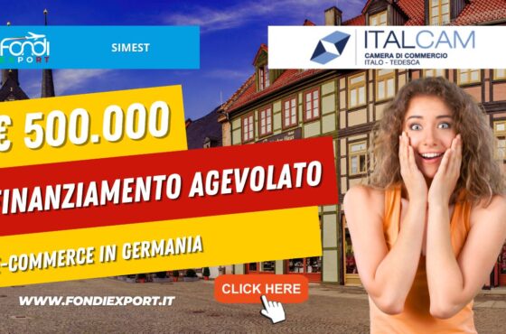 Le imprese italiane hanno la possibilità di beneficiare di un finanziamento agevolato di 500.000 € per E-Commerce in Germania