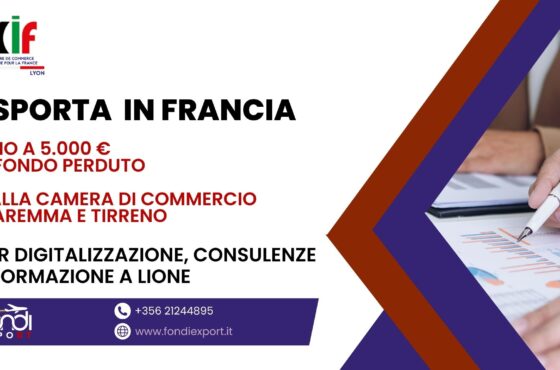 Nuova possibilità di finanziamento: finanziamento a fondo perduto fino a 5.000 € per le aziende toscane e i loro progetti Digitalizzazione, Consulenze e Formazione in Francia
