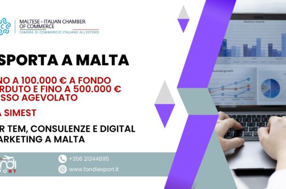 Le imprese italiane hanno la possibilità di beneficiare di un finanziamento agevolato di 500.000 € per TEM, Consulenze e Digital Marketing a Malta