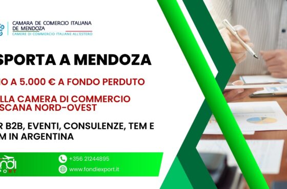 Le imprese toscane possono avvalersi di un finanziamento a fondo perduto con importo massimo di 5.000 € per sviluppare un business internazionale in Argentina
