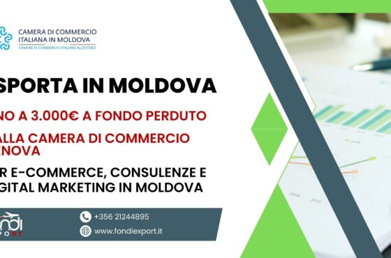 Finanziamento a fondo perduto di 3.000 € alle imprese genovesi per fare business a Chişinău