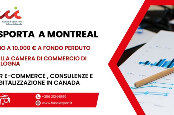 Le imprese bolognesi possono usufruire di un finanziamento a fondo perduto sotto forma di voucher con importo massimo di 10.000 € per sviluppare il proprio business a Montréal