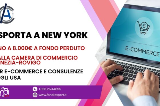 Con un finanziamento a fondo perduto di 8.000€ le aziende di Venezia e di Rovigo possono esportare i propri prodotti negli Stati Uniti