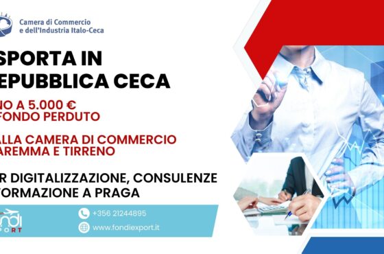 5.000 € di finanziamento a fondo perduto sono disponibile per le imprese toscane per Digitalizzazione, Consulenze e Formazione a Praga
