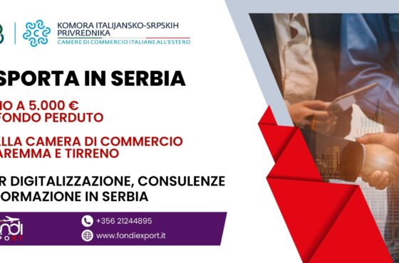 Finanziamento a fondo perduto di 5.000 € alle imprese toscane per fare business in Serbia