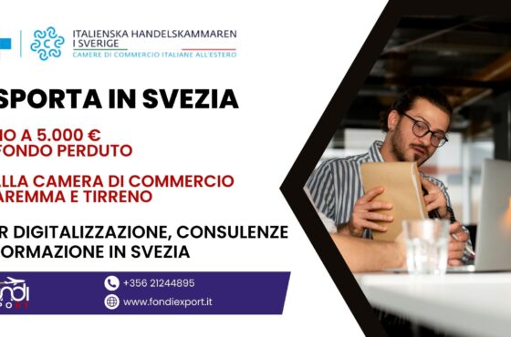 Con un finanziamento a fondo perduto di 5.000 € le aziende toscane possono sviluppare un’attività in Svezia