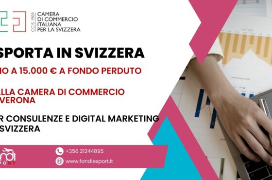 Camera di Commercio di Verona: voucher di 15.000 € per Digitalizzazione, Consulenze e Formazione in Svizzera